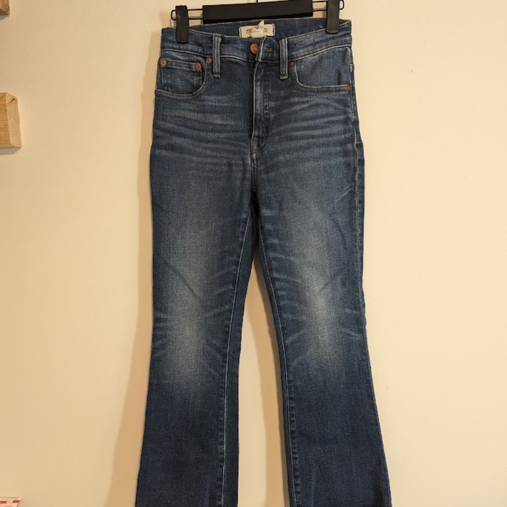 Pre-Loved Women's Madewell Jeans Cali Demi-Boot Size 24 w/ Fringe Detail